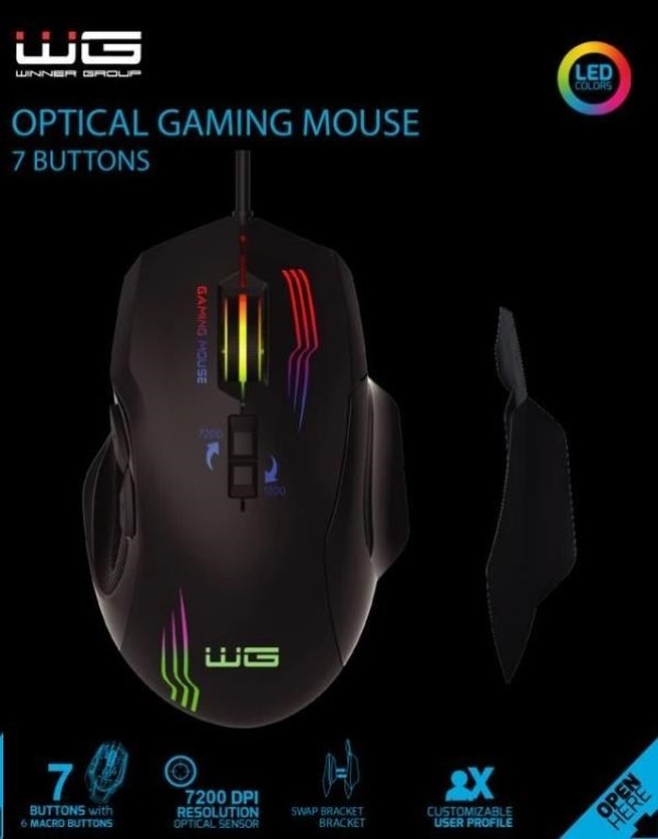 WG - Herní drátová myš WG1 / black