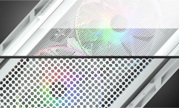 COUGAR PC skříň DUOFACE Pro White Mid Tower Airflow Front Panel TG Left Panel 2 x ARGB 140mm & 1x 120mm Fans