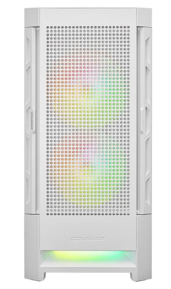 COUGAR PC skříň DUOFACE Pro White Mid Tower Airflow Front Panel TG Left Panel 2 x ARGB 140mm & 1x 120mm Fans