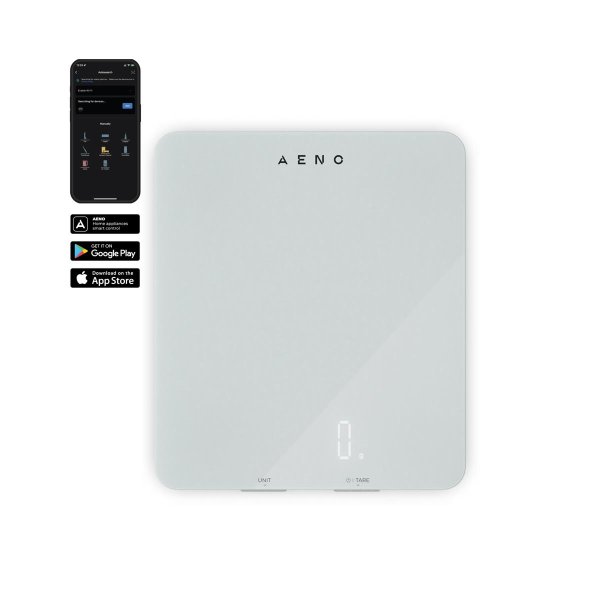 AENO Chytrá kuchyňská váha KS1 - 2g až 8kg s přesností na 1g, bluetooth, bílá