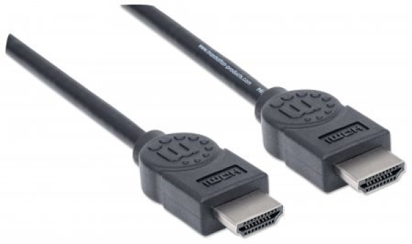 MANHATTAN kabel High Speed HDMI 4K, 3D, Male to Male, stíněný, černý, 1,8m