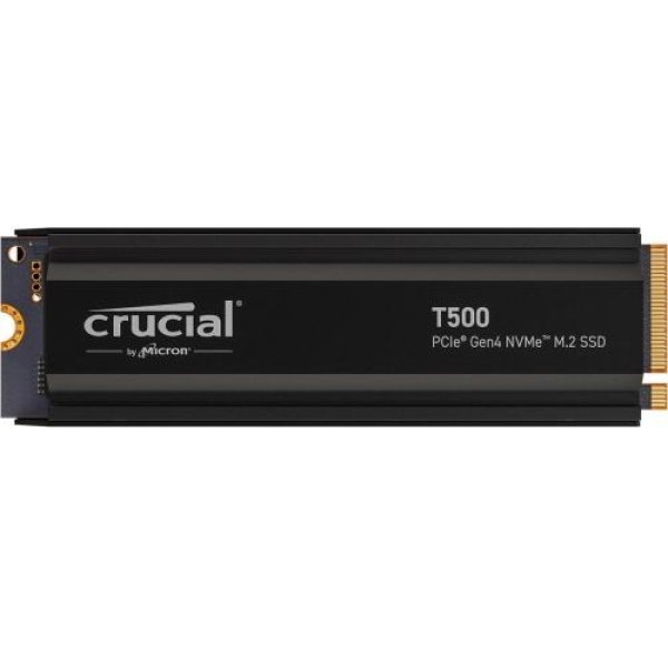 Crucial T500 2TB PCIe Gen4 M.2 2280SS SSD heatsink
