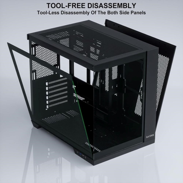 1stCOOL skříň DREAMER, Mid Tower, AU, USB 3.0, USB-C, černá
