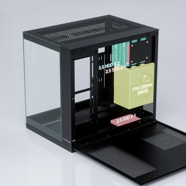 1stCOOL skříň DREAMER, Mid Tower, AU, USB 3.0, USB-C, černá