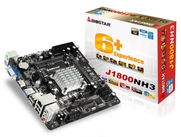 BIOSTAR, Intel J1800, MiniITX, GbE