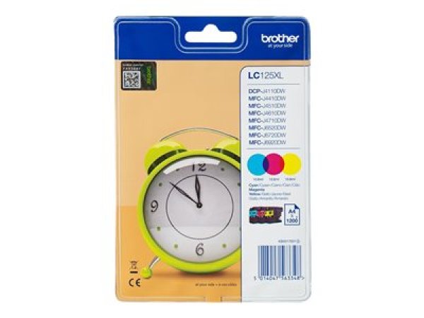 Sada náplní BROTHER LC 125XL (3x1 200 stran)