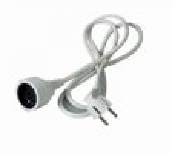 PREMIUMCORD Prodlužovací přívod 230V 2m, 1 zásuvka (M/F) bílá