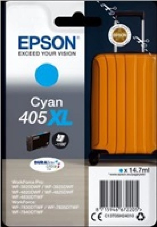Náplň EPSON 405XL, C13T05H24010 azurová (14,7 ml)