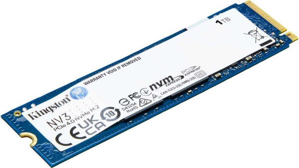 KINGSTON NV3 SSD NVMe M.2 1TB PCIe Gen 4x4 NVMe (čtení max. 6000MB/s, zápis max. 4000MB/s)