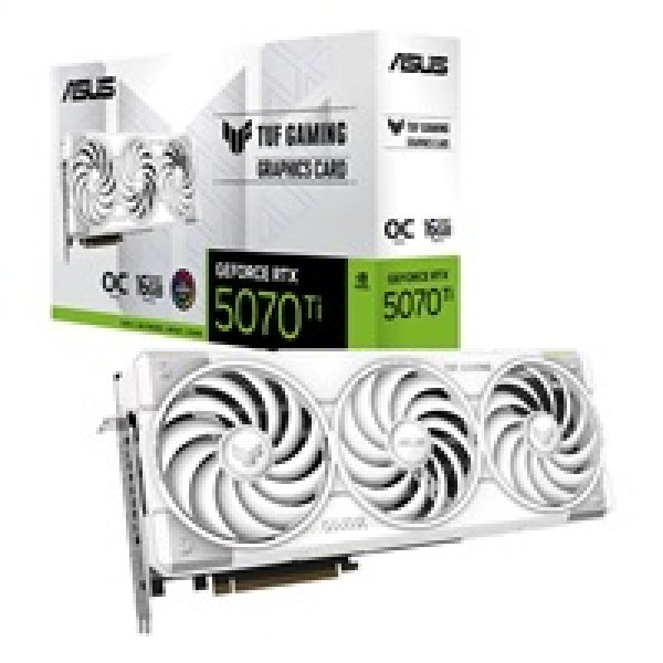 ASUS VGA NVIDIA GeForce RTX 5070 Ti TUF GAMING 16GB OC WHITE, 16GB GDDR7, 3xDP, 2xHDMI?v=1752955203