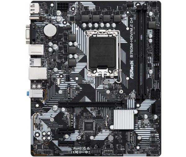 ASRock MB Sc LGA1700 B760M-HDV/M.2 D4, Intel B760, 2xDDR4, 1xDP, 1xHDMI, 1xVGA, mATX