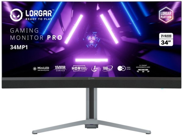 LORGAR 34 herní monitor zahnutý, miniLED