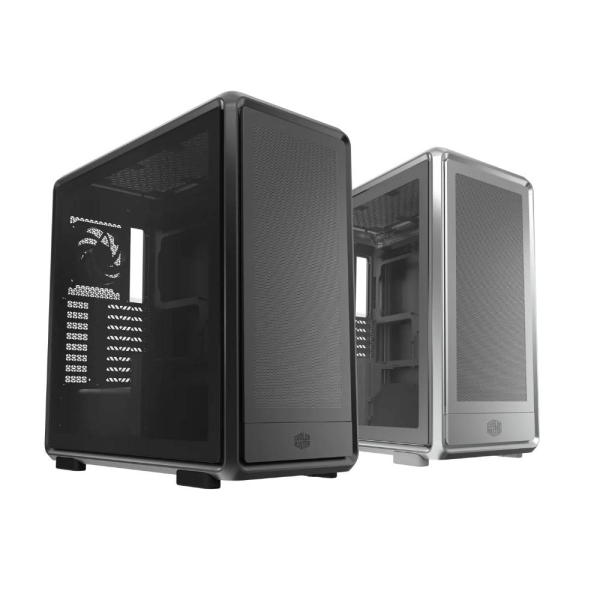 Cooler Master case MasterFrame 600 Mesh Silver ARGB, Průhledná bočnice, ATX, 2x 200mm ARGB Fan, 1x 120mm ARGB Fan, Šedá