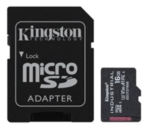 Kingston Industrial/micro SDHC/16GB/100MBps/UHS-I U3 / Class 10/+ Adaptér