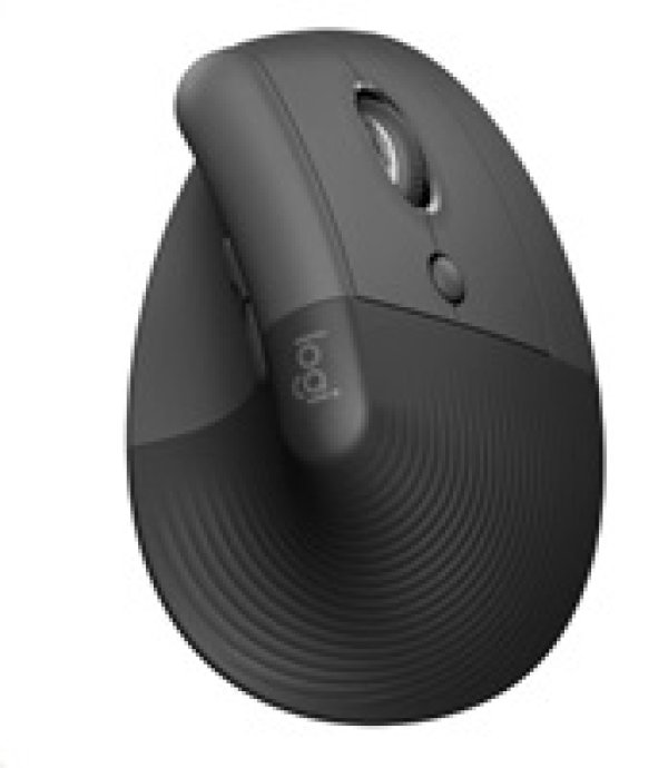 Logitech Lift/Vertikální/Optická/USB + Bluetooth/Grafitová