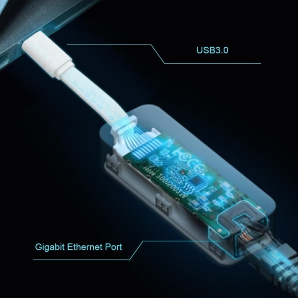 TP-Link UE300C USB-C/Ethernet síťový adaptér (1xUSB3.0 -> 1xGbE)