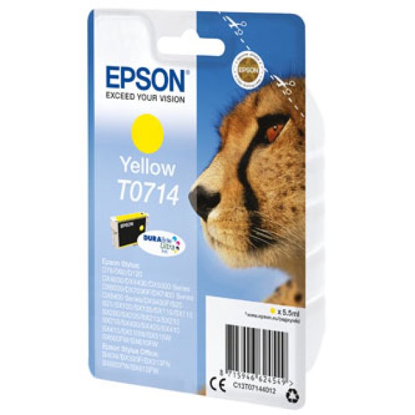 Náplň Epson C13T07144022 žlutá blistr s RF alarmem