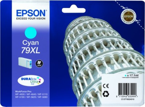 Náplň EPSON C13T79024010 azurová (17 ml)