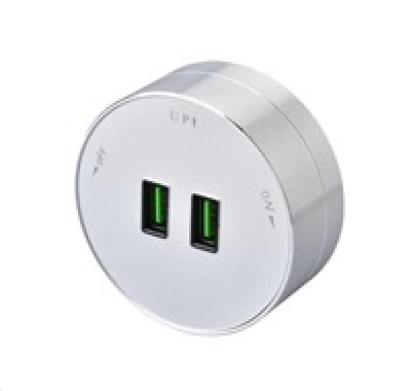 Viking zásuvkový modul A50, 2x USB-A, stříbrná?v=1763678407