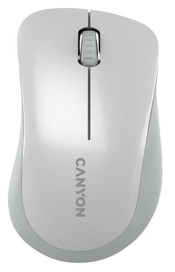 CANYON myš optická bezdrátová MW-11PW, 1200 dpi, 3 tl, USB reciever, bílá perlet