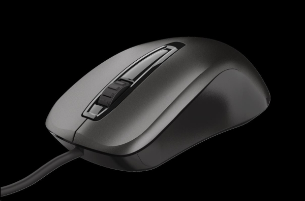 TRUST CARVE/Kancelářská/Optická/Drátová USB/Černá