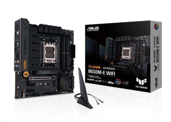 ASUS MB Sc AM5 TUF GAMING B650M-E WIFI, AMD B650, 4xDDR5, 2xDP, 1xHDMI, mATX