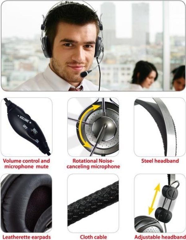 GENIUS sluchátka HS-04SU s mikrofonem