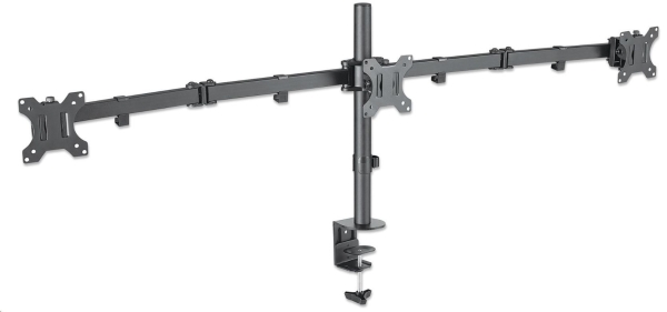 MANHATTAN Stolní držák pro 3 Monitory LCD, 13” až 27”