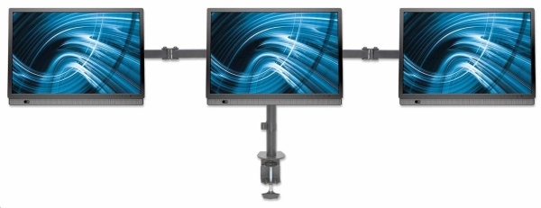 MANHATTAN Stolní držák pro 3 Monitory LCD, 13” až 27”