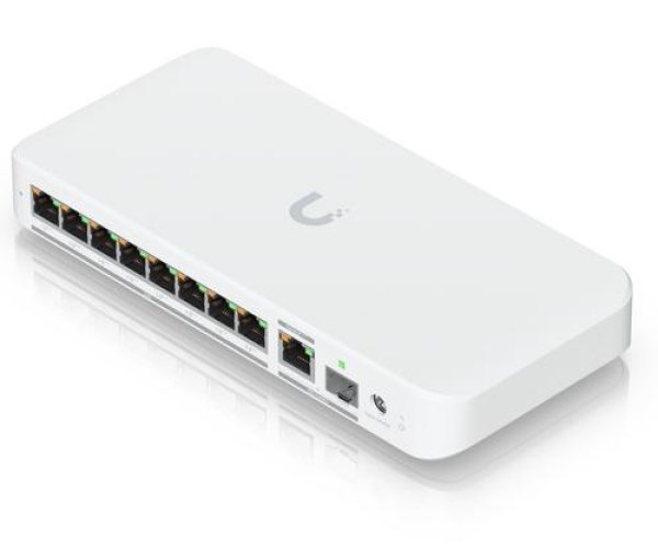 Ubiquiti UniFi Switch Flex 2.5G PoE (USW-Flex-2.5G-8-PoE), 8-Port 2.5Gbt PoE++, 1x 10GbE RJ45/SFP+, PoE- budget 196W