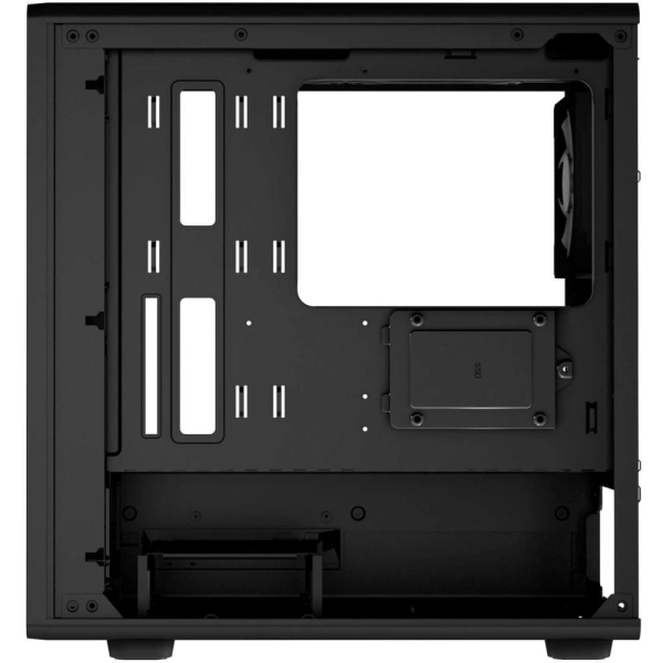 EVOLVEO Panthera, skříň mATX, 3x ARGB ventilátor 120mm, dřevěný přední panel + skleněná bočnice