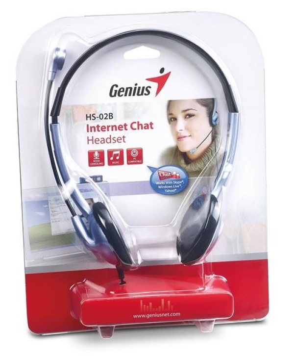 GENIUS sluchátka HS-02B s mikrofonem