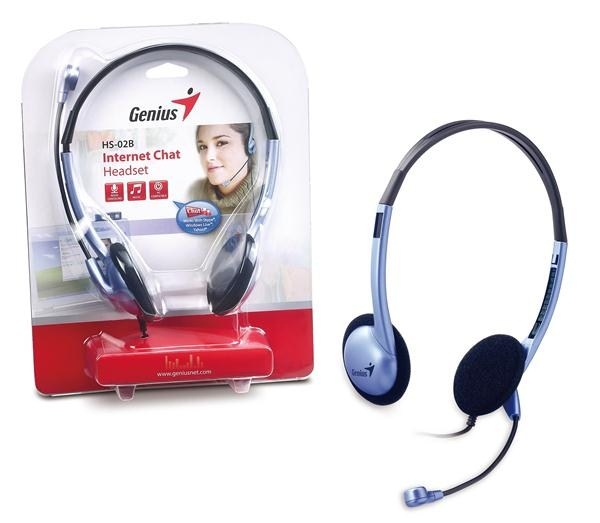 GENIUS sluchátka HS-02B s mikrofonem