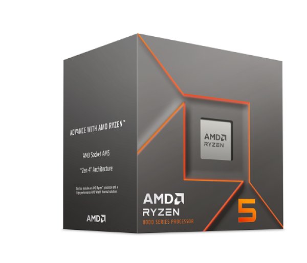 CPU AMD RYZEN 5 8400F, 6-core, až 4,7GHz, 22MB cache, 65W, socket AM5, BOX