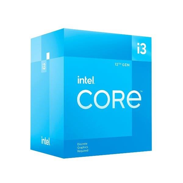 INTEL cpu CORE i3-12100F socket1700 Alder Lake BOX 58W/89W 12.generace (od 3.3GHz do 4.3GHz, 4x jádro, 8x vlákno, 5MB cache, pro DDR4 do 3200, pro DDR5 do 4800), virtualizace