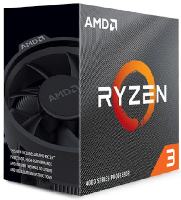 AMD cpu Ryzen 3 4100 AM4 Box (s chladičem, 3.8GHz / 4.0GHz, 4MB cache, 65W, 4 jádro, 8 vlákno, 0 GPU)