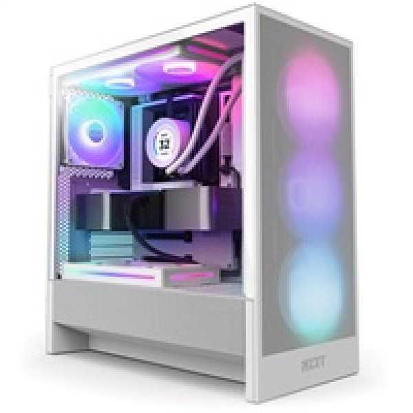 NZXT skříň H5 Flow RGB edition / 1x360 mm RGB core fan / 1x120mm / USB 3.0 / USB-C 3.1 / průhledná bočnice / mesh /bílá?v=1753855204