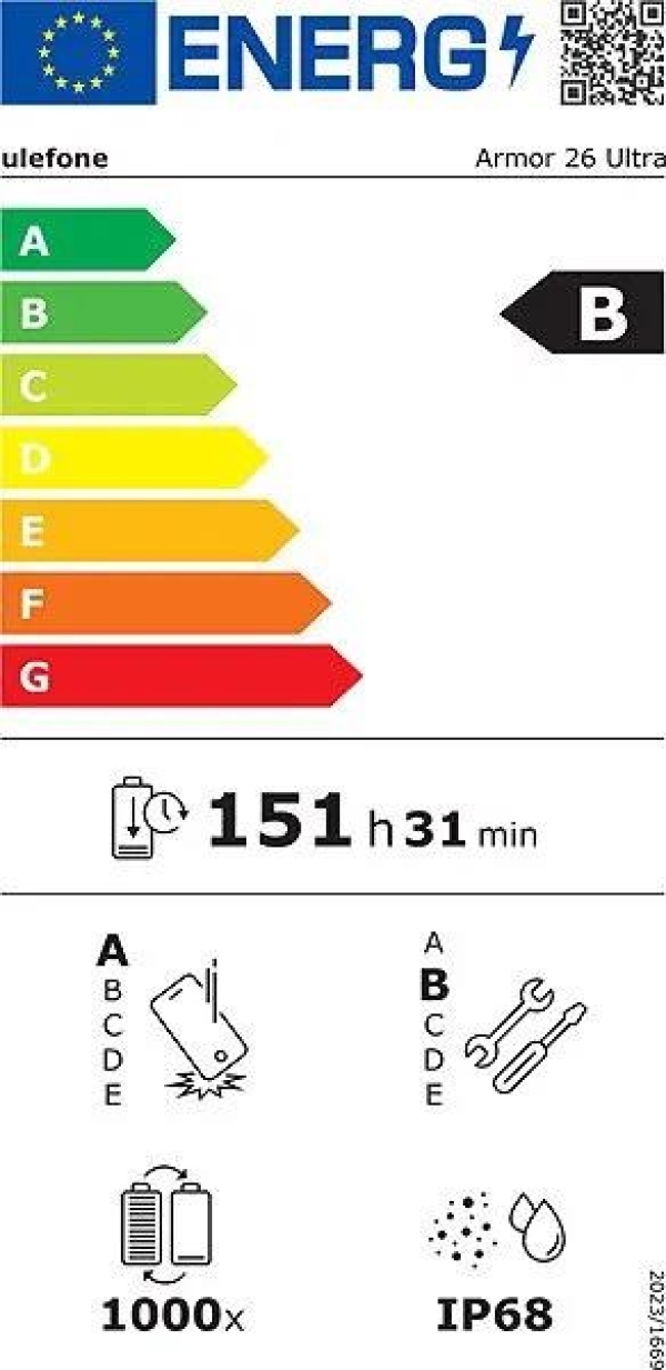 Smartphone Ulefone Armor 26 Ultra 5G 12GB 512GB, Black, [No Charger], EU