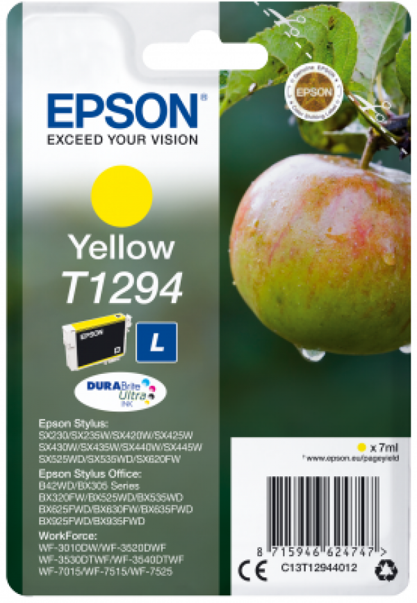 Náplň Epson C13T12944012 (L) žlutá blistr