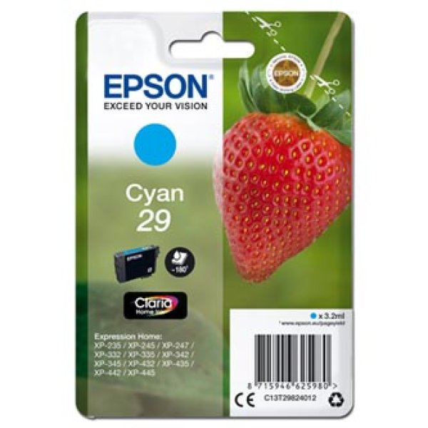 Náplň Epson 29, C13T29824012 azurová