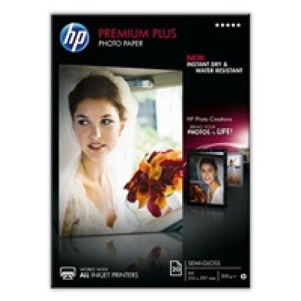 HP Premium Plus Photo Paper - Pololesklý - A4 (210 x 297 mm) - 300 g/m2 - 20 listy fotografický papír - pro Officejet 52XX, 6000, 6000 E609, 68XX, 7000 E809, 80XX; Photosmart B110, Wireless B110