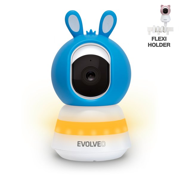 EVOLVEO Baby Monitor LUX- Chytrá 360° videochůvička s nočním viděním, detekcí pláče a pohybu, modrá?v=1747857605