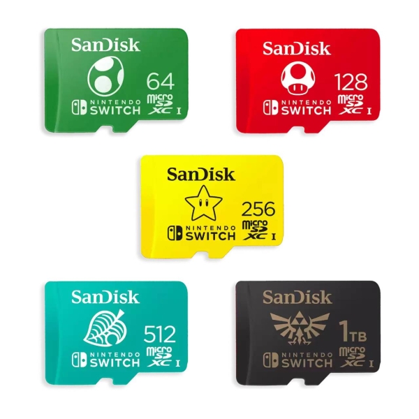 SanDisk MicroSDXC karta 64GB pro Nintendo Switch (R:100/W:90 MB/s, UHS-I)