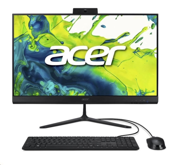 ACER PC AiO Aspire C24-2G_LubC5120U_65W,Core5 120U,23.8" FHD,8GB,512GB SSD,UHD,Linux,Black