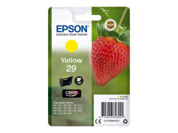 Náplň Epson 29, C13T29844012 žlutá blistr
