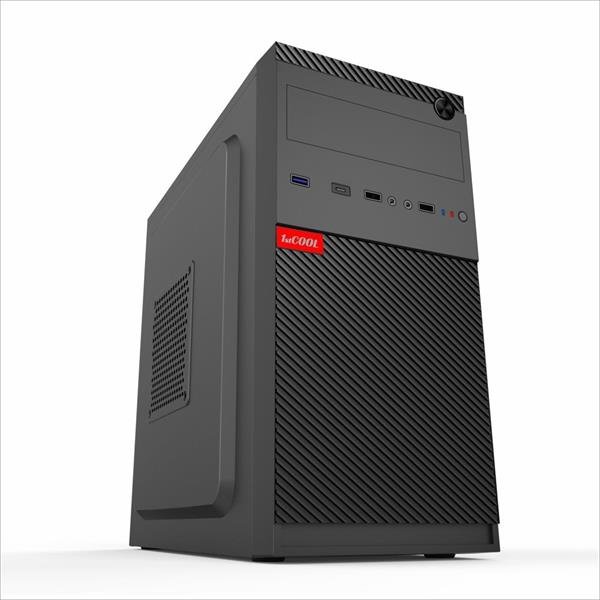 1stCOOL skříň STEP 5, micro tower, AU, USB 3.0, USB-C, bez zdroje, černá