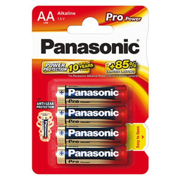 PANASONIC Alkalické baterie Pro Power LR6PPG/4BP AA 1,5V (Blistr 4ks)