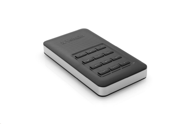 SSD Verbatim 2.5", USB 3.0 (3.2 Gen 1), 256GB, GB, Store N Go Secure, 53402, šifrovaný, s numerickou klávesnicí, konektor USB-C, G
