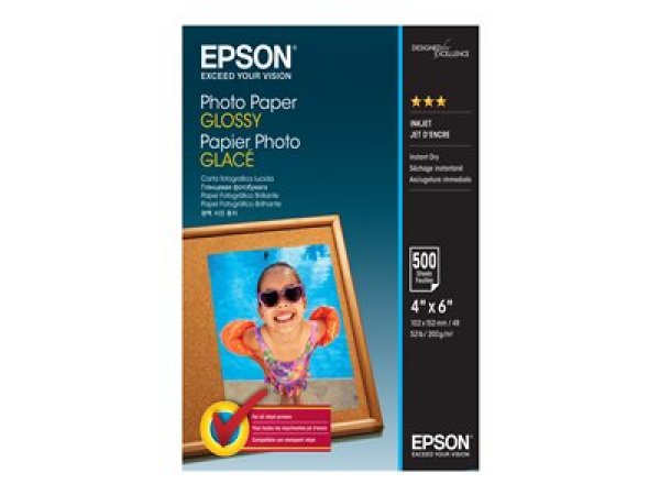Epson - Lesklý - 102 x 152 mm - 200 g/m2 - 500 listy fotografický papír - pro EcoTank ET-2750, 2751, 2756, 2850, 2851, 2856, 4750, 4850; Expression Home HD XP-15000