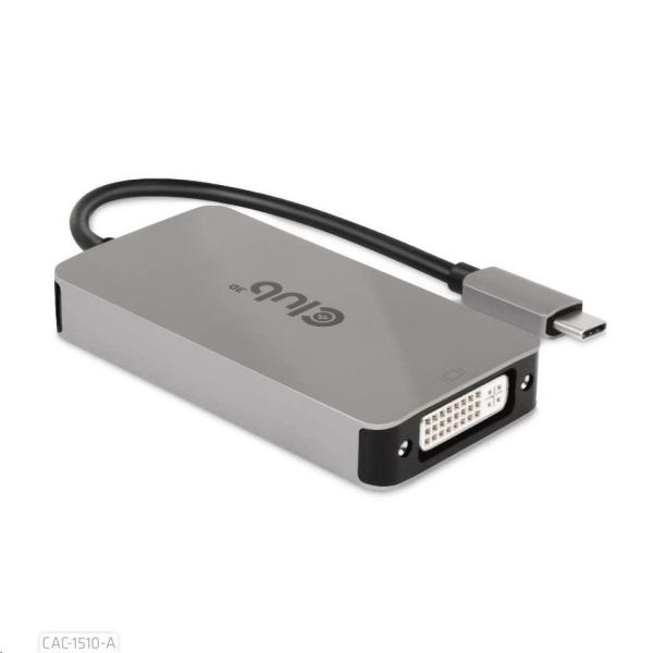 Club3D Adaptér aktivní USB 3.2 typ C na DVI-D Dual Link 4K30Hz pro Apple Cinema Display, HDCP off